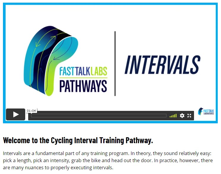 Fast Talk Labs Cycling Interval Training Pathway 2